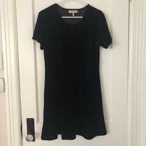 Vintage 90s Black Velvet Dress